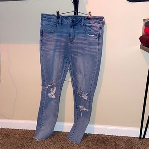 Ripped American Eagle jeans.